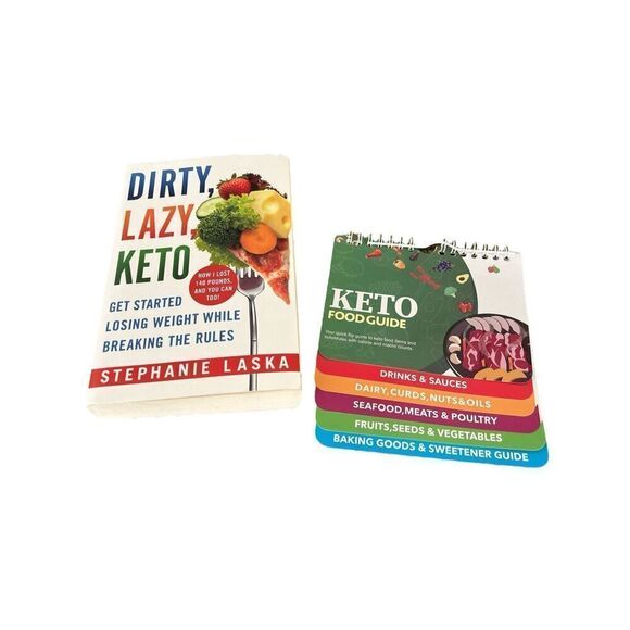 DIRTY, LAZY, KETO Book By Stephanie Lasko With Magnetic Keto Food Guide - Picture 1 of 4